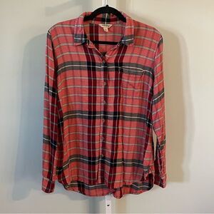 Lucky Brand Red Plaid Button Down